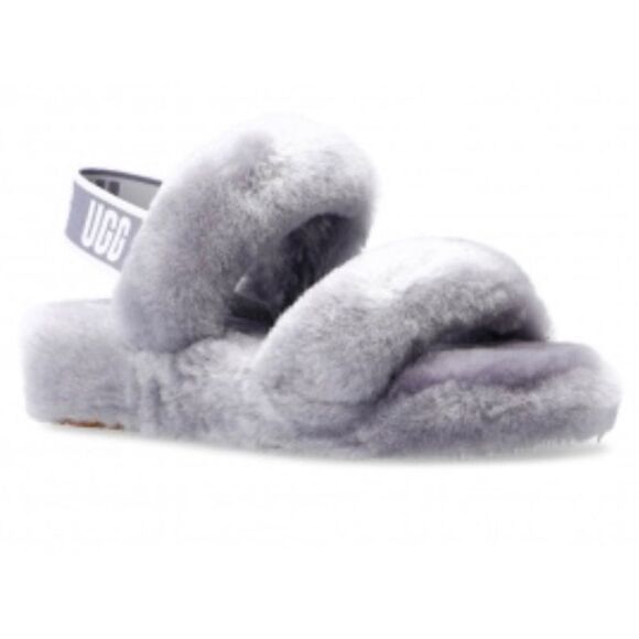 UGG
‘OH YEAH’ FUR SANDALS in Gray size 5 - Picture 2 of 8